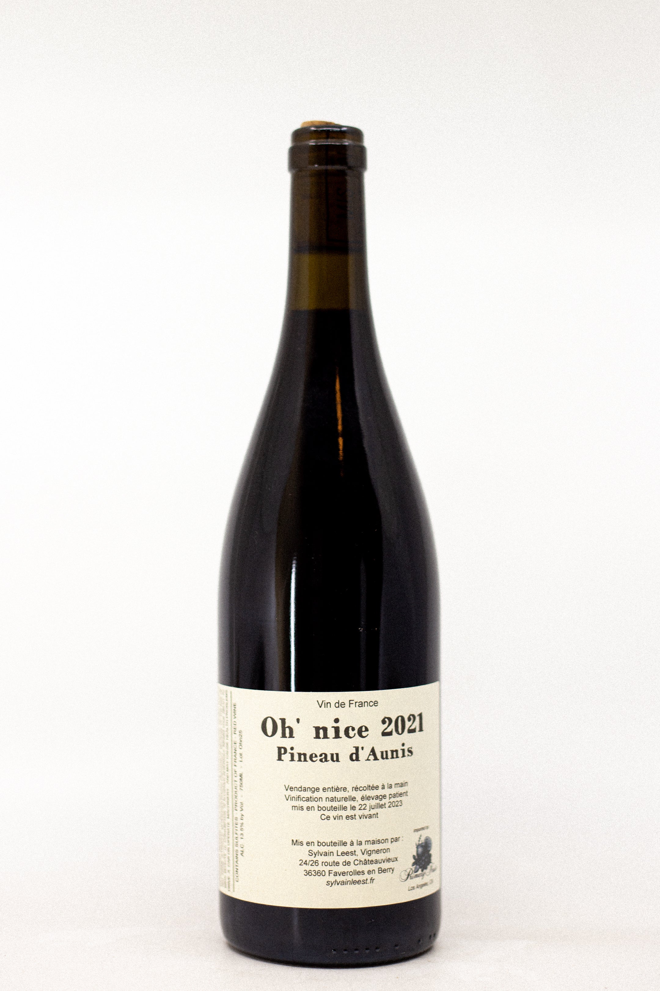 Sylvain Leest - 'Oh' Nice' - Pineau d'Aunis - Loire Valley, FR
